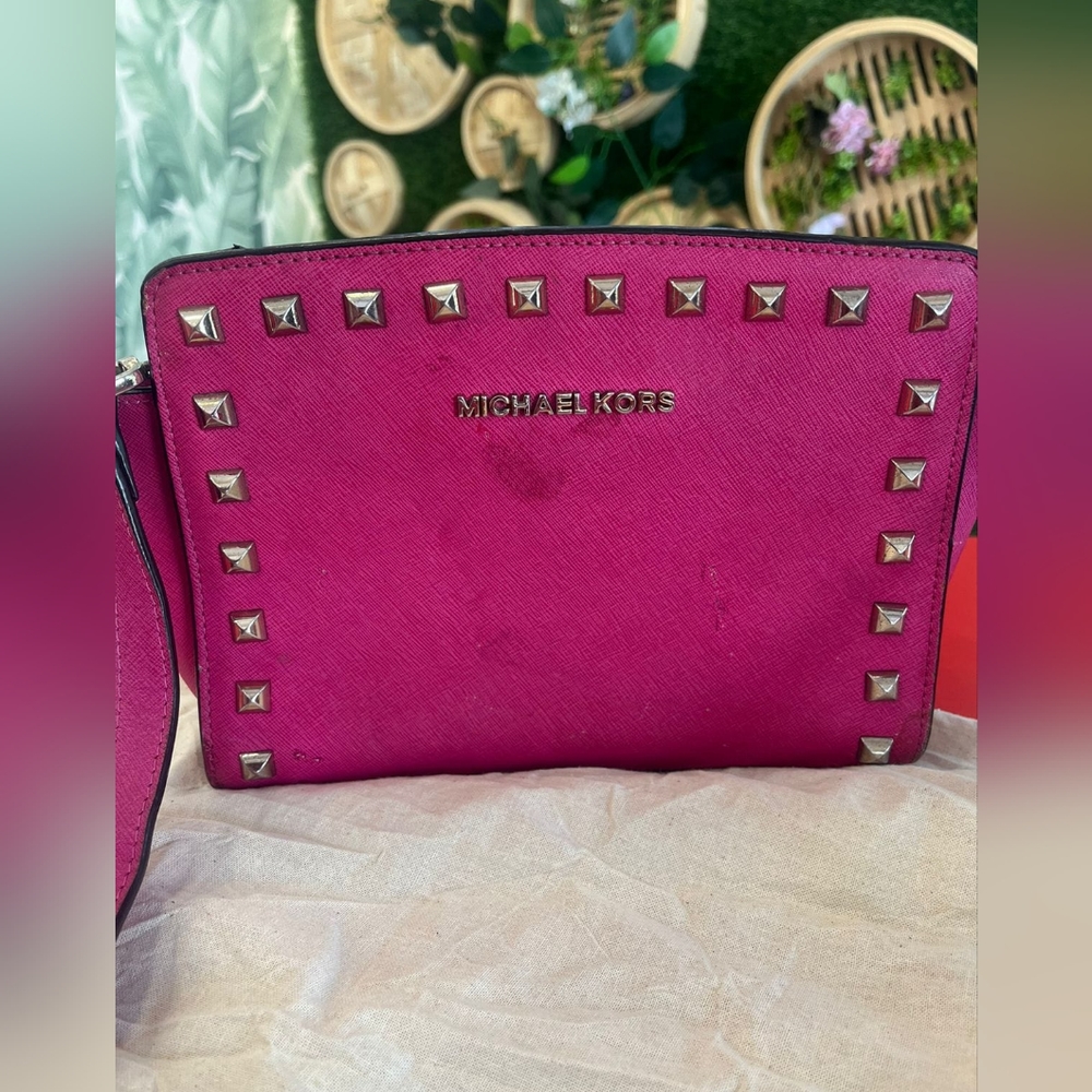 Michael Kors Gold Stud Crossbody Bag - Picture 8 of 8